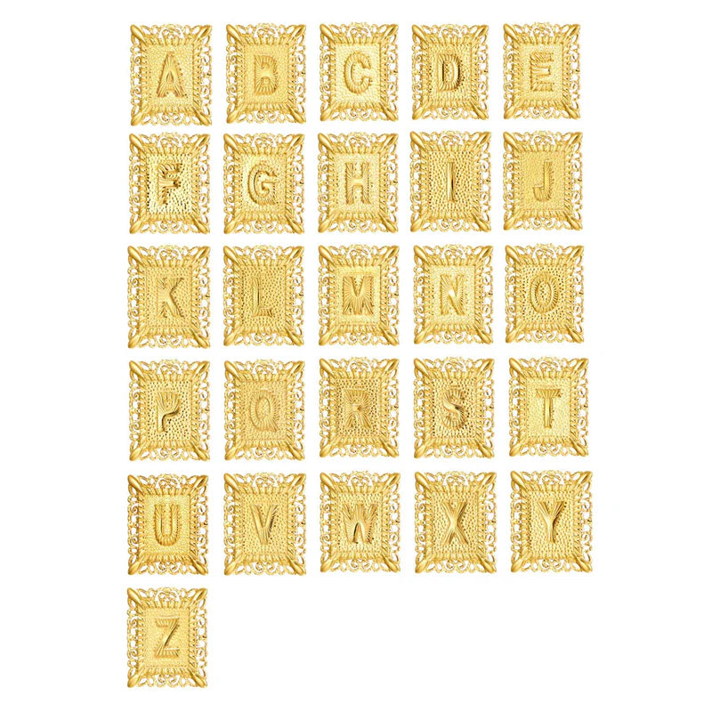 Cross Initial Necklace Set | Gold-Tone
