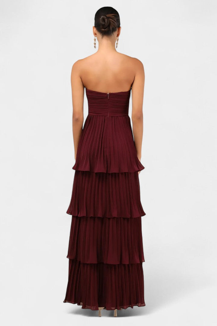 June Dress with Ruffles and Sweetheart Neckline