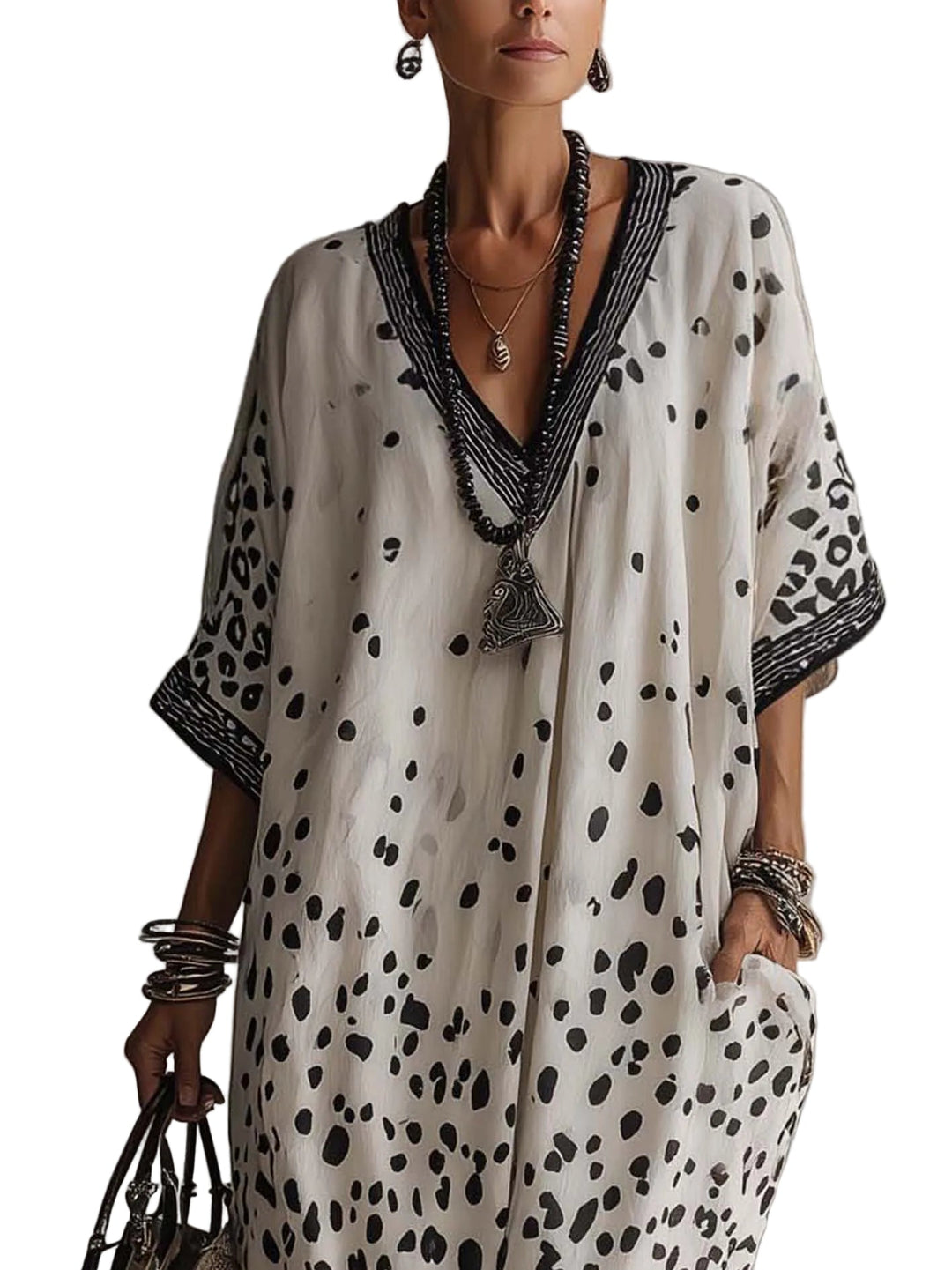 Elena | Gradient Leopard Print Chiffon Maxi Dress in Light Gray