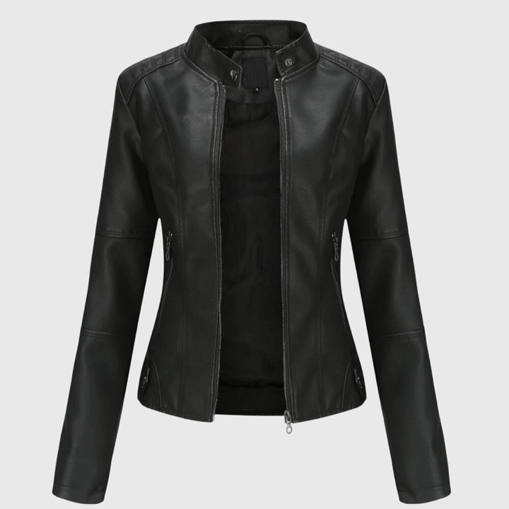 Effortless Faux Leather Jacket for Women with Button Front Collared Oversized Shacket Style