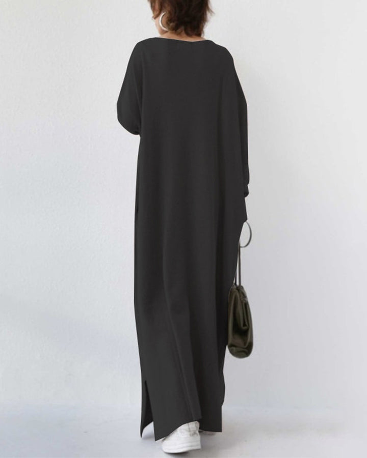 Eudora | elegant casual dress with v-neckline