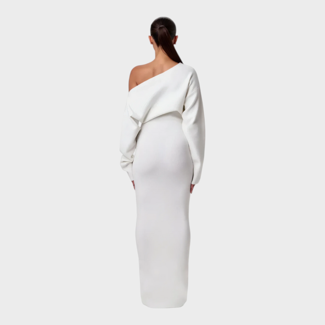 Hillary | Knit Off-Shoulder Maxi