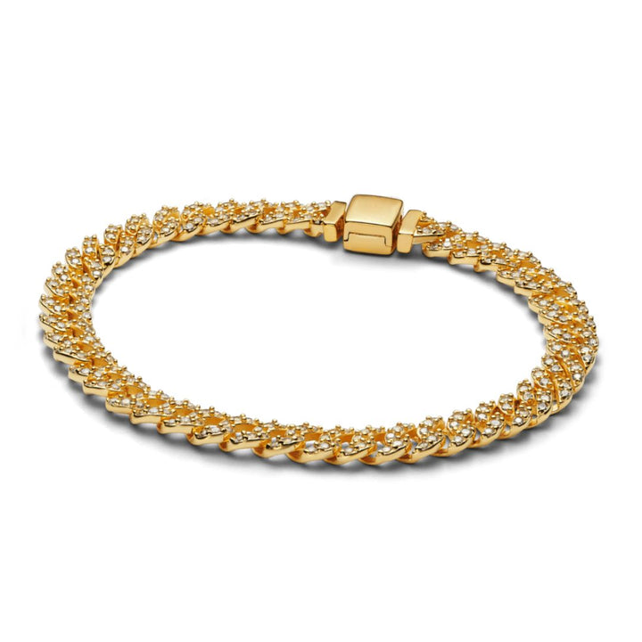 Pave Cuban Bracelet | Gold-Tone