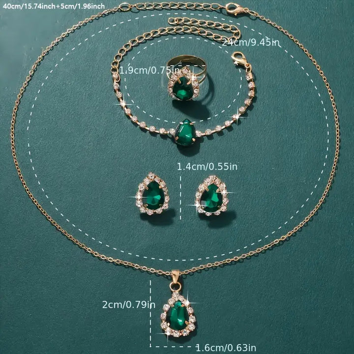 Elisandre Vermont Jewelry Set | Gold