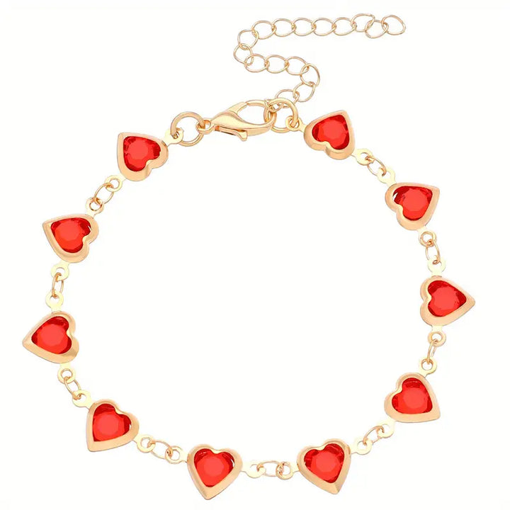 Ophelyra Garnetelle Bracelet | Gold-Tone