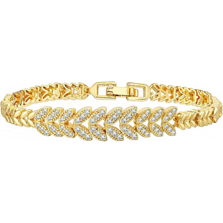 Everleaf Tennis Bracelet | Gold-Tone