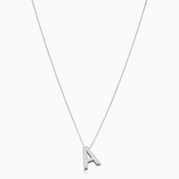 Love letter initial necklace | Silver-Tone