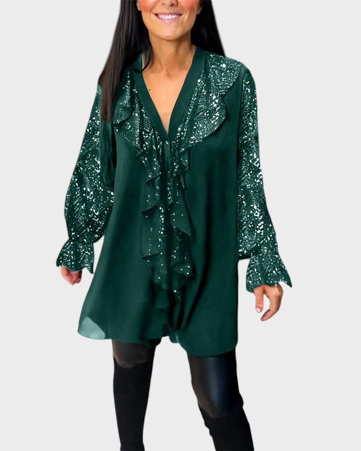 Fatima | Solid Color Striped Blouses