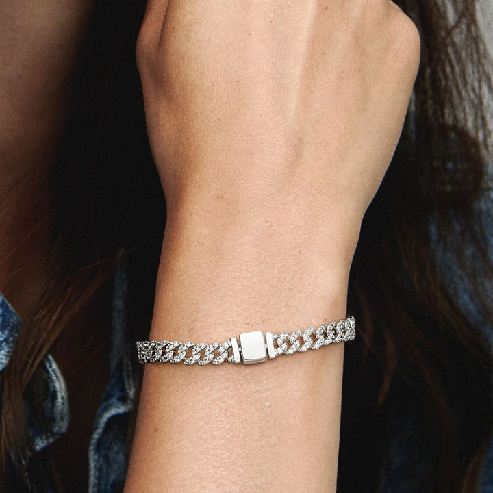 Pave Cuban Bracelet | Gold-Tone