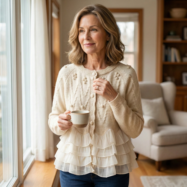 Natalie Ruffle Cardigan