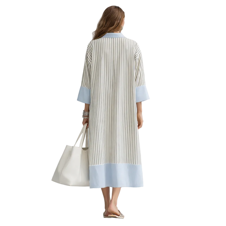 Effortless Striped Midi Dress
