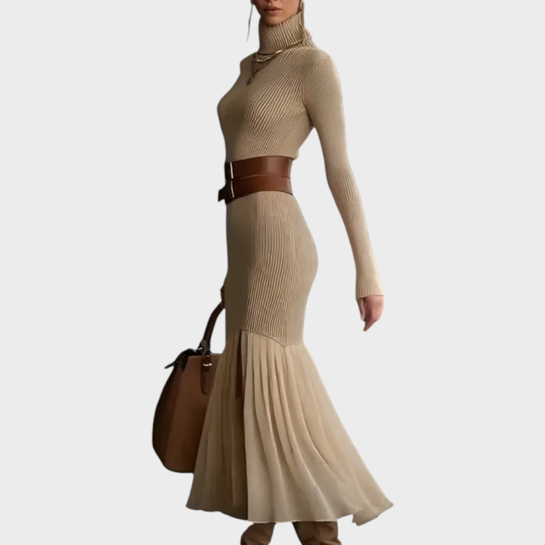 Florentina | Elegant Turtleneck Knit Dress