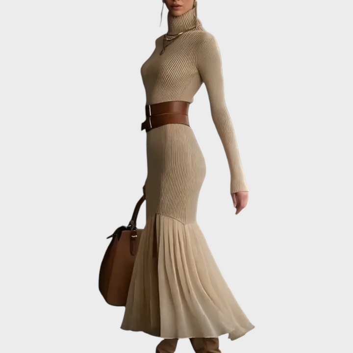 Florentina | Elegant Turtleneck Knit Dress