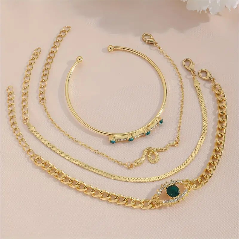 Serpina Veyra Bracelet Set | Gold-Tone