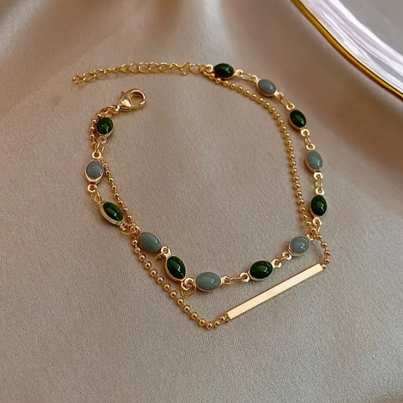 Olivia Moss Duo Bracelet | Gold-Tone