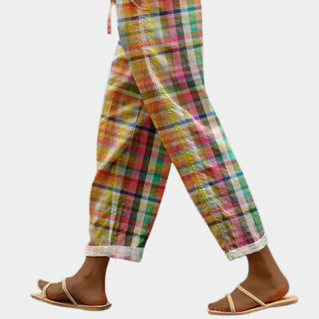 Michelle | Comfortable Checkered Pants