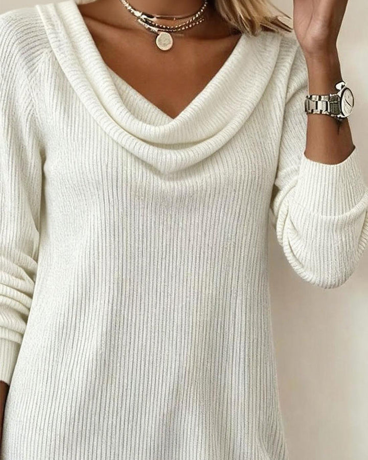 Celine | Casual Dress with Long Sleeves and High Collar
