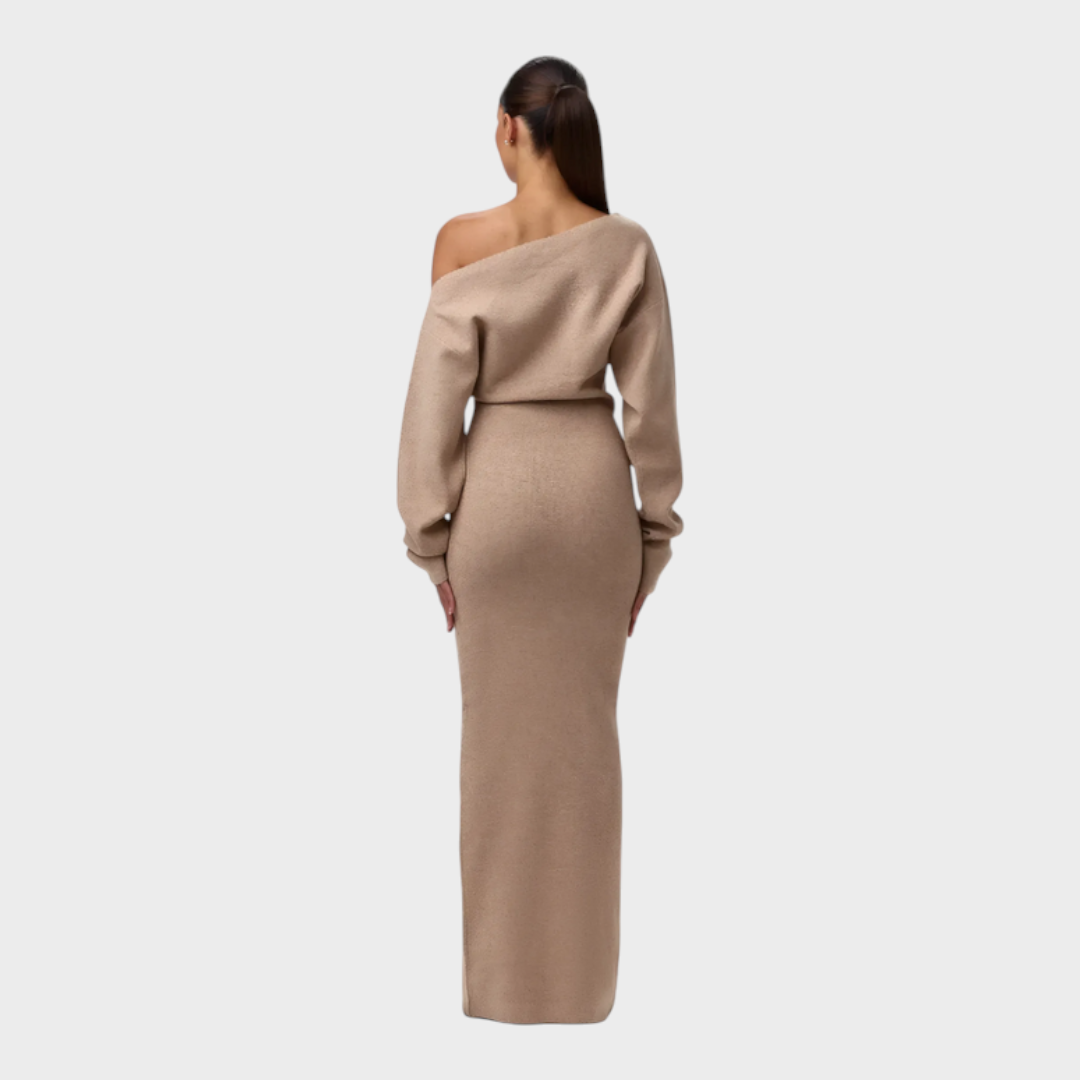 Hillary | Knit Off-Shoulder Maxi
