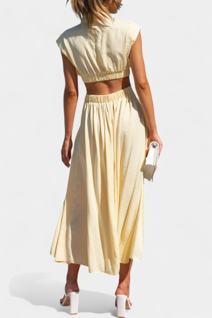 Jocelyn Side Slit Dress Set