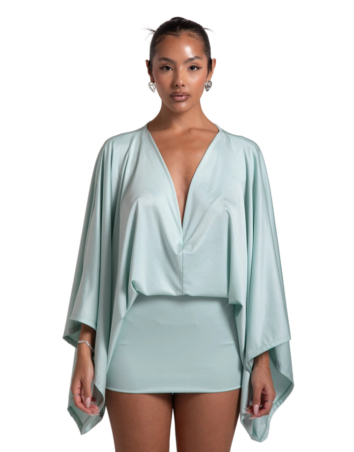 ISLA MINI DRESS - LIGHT MINT GREEN