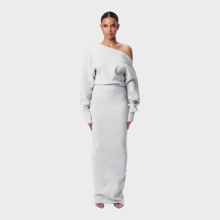 Hillary | Knit Off-Shoulder Maxi