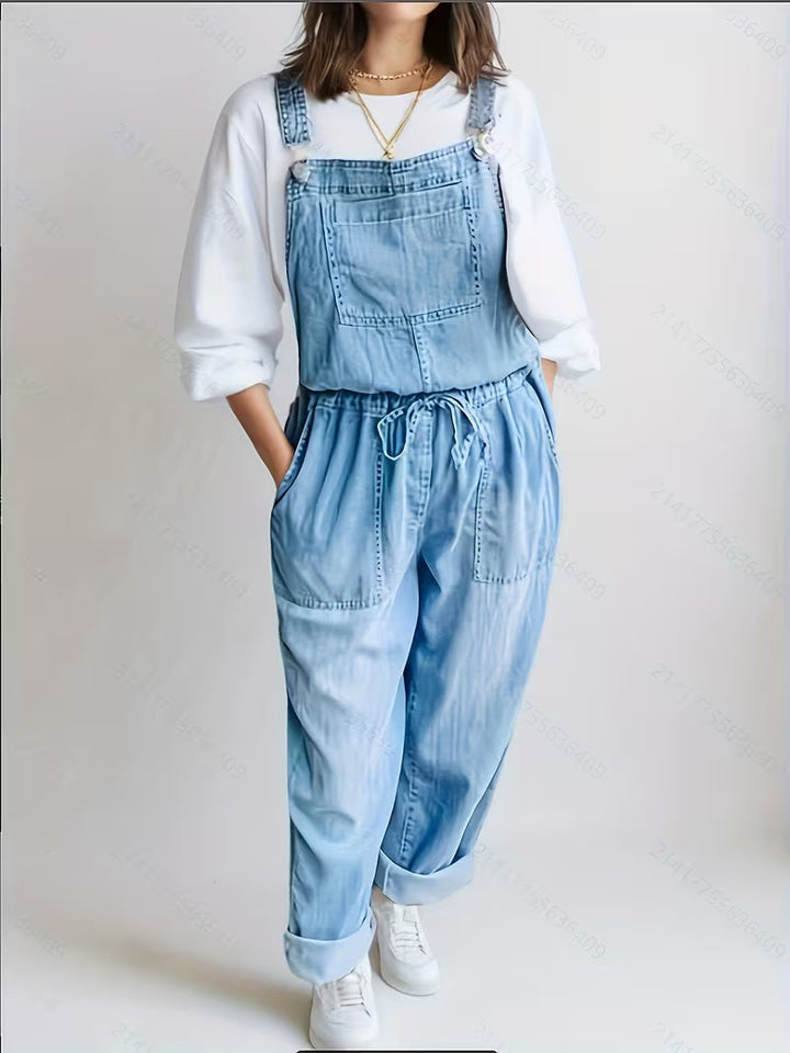 Denim Overalls for Women Relaxed Fit Classic Casual Style