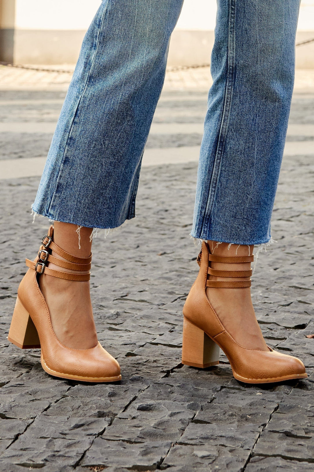Ariana | Triple Buckle Heels