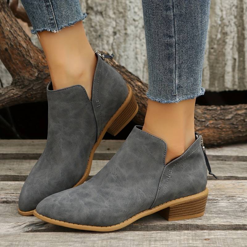Annette | Women’s Casual Low Heel Slip-On Boots