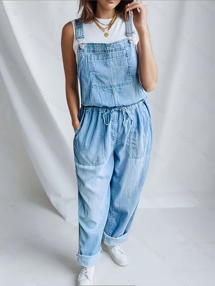 Denim Overalls for Women Relaxed Fit Classic Casual Style