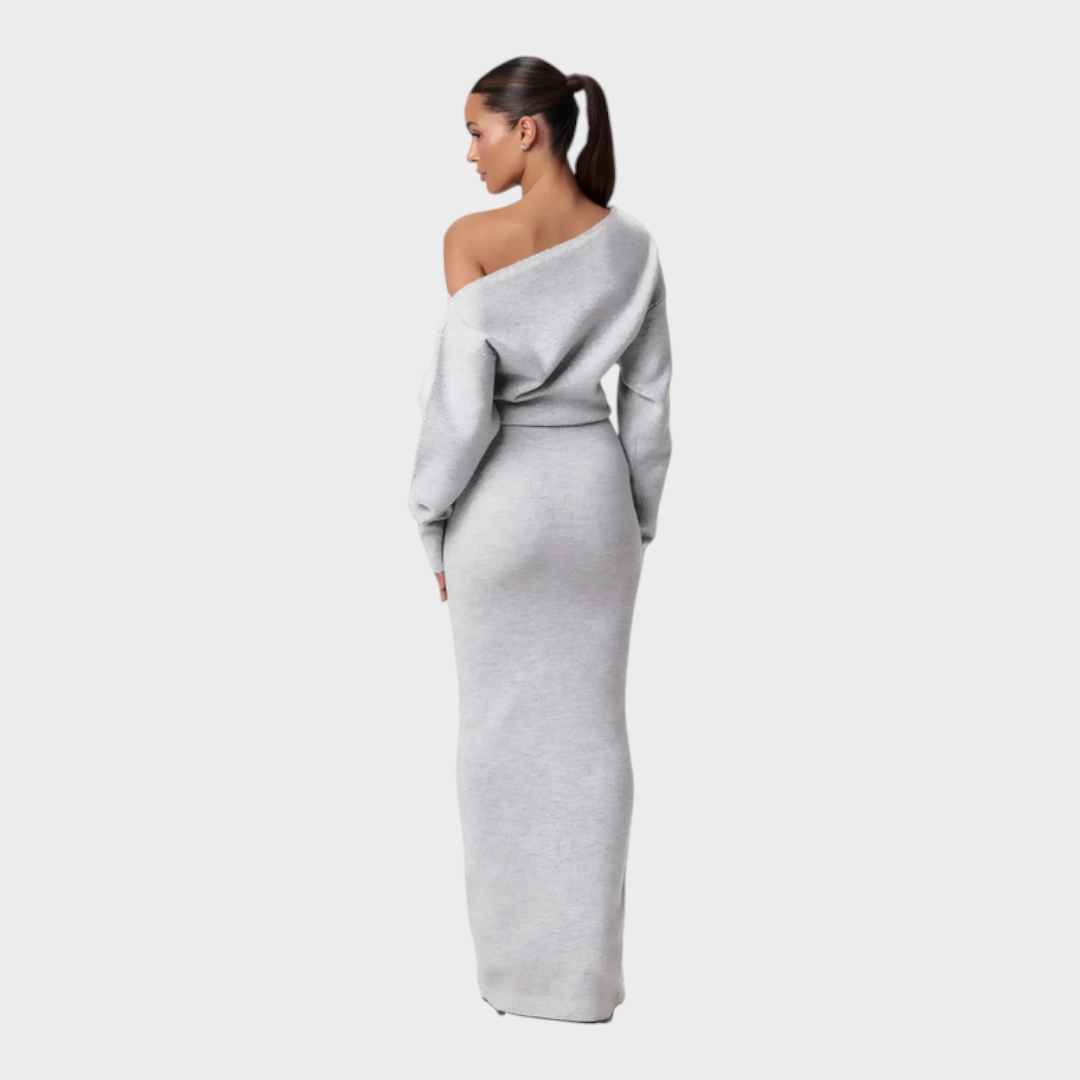 Hillary | Knit Off-Shoulder Maxi