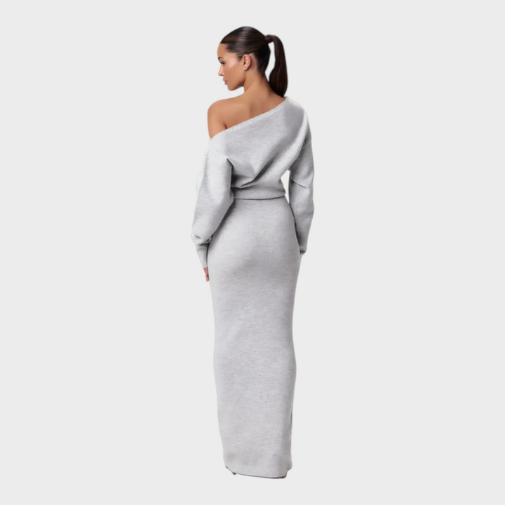 Hillary | Knit Off-Shoulder Maxi