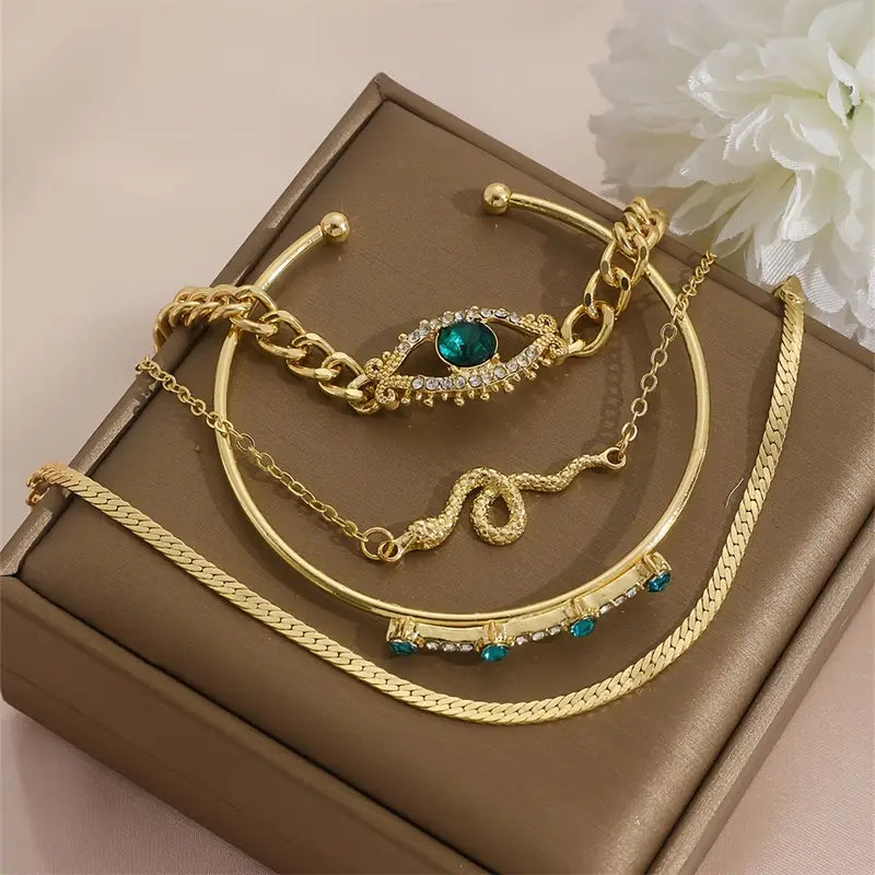 Serpina Veyra Bracelet Set | Gold-Tone