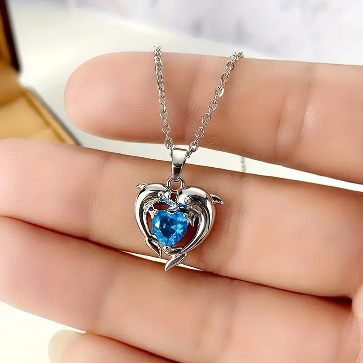 Oceanheart Twins Necklace | Silver-Tone