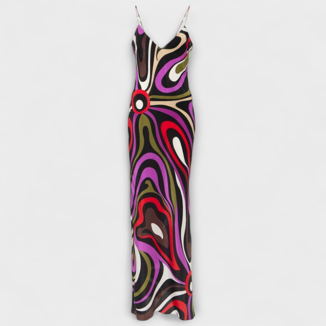 Daphne - Maxi Dress in Marble Print