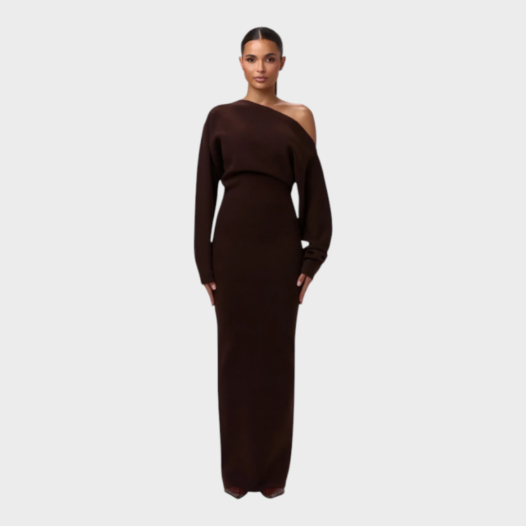 Hillary | Knit Off-Shoulder Maxi