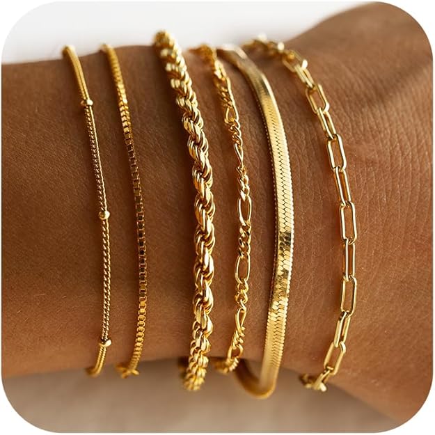 Isabella Vernetta bracelet set | Gold-Tone