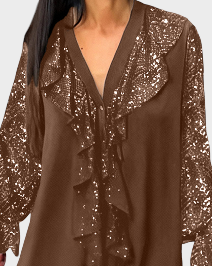 Fatima | Solid Color Striped Blouses