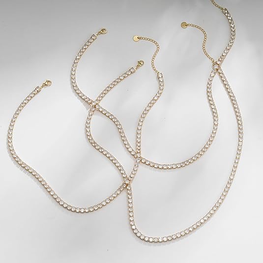 Tennis Necklace | Gold-Tone
