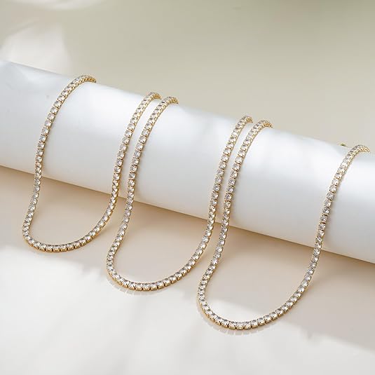 Tennis Necklace | Gold-Tone