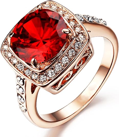 Ruby Halo Statement Ring | Rose Gold
