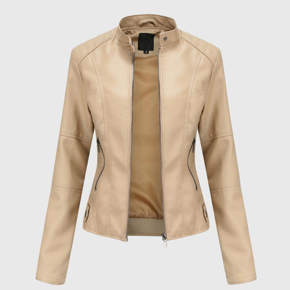 Effortless Faux Leather Jacket for Women with Button Front Collared Oversized Shacket Style