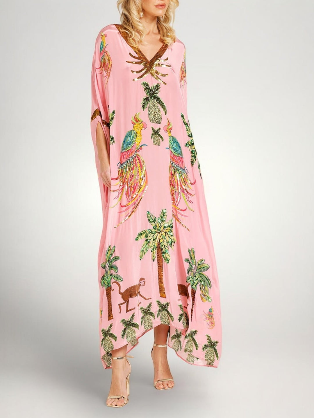 Sahara | Loose Fit Tropical Print Beach Dress