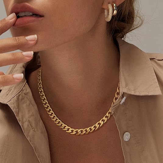 Chunky Cuban Link Necklace | Gold-Tone