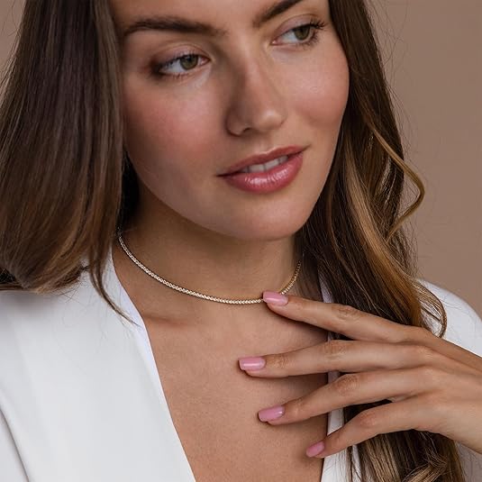 Tennis Necklace | Gold-Tone