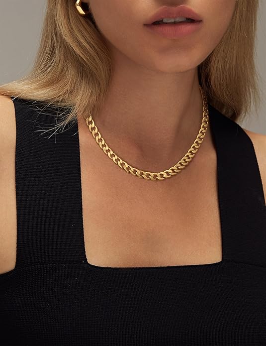 Chunky Cuban Link Necklace | Gold-Tone