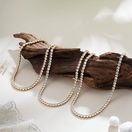 Tennis Necklace | Gold-Tone