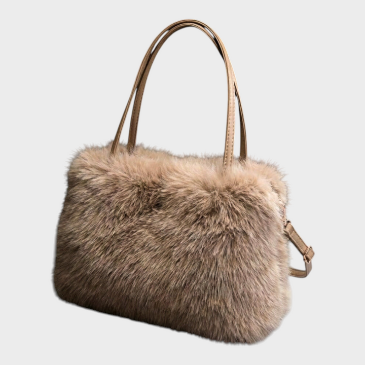 Cecelia | Siberian Aurora Handbag Made of Faux Fur