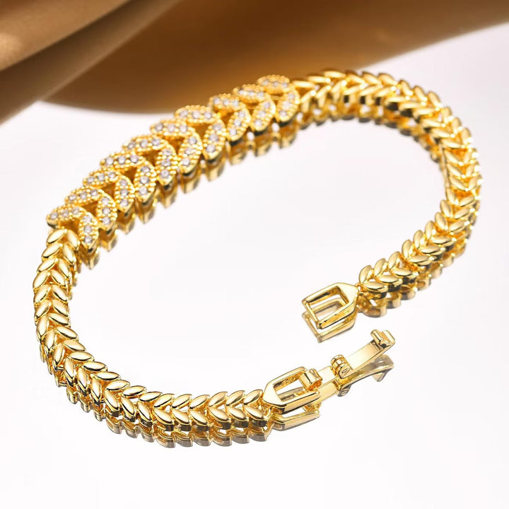 Everleaf Tennis Bracelet | Gold-Tone