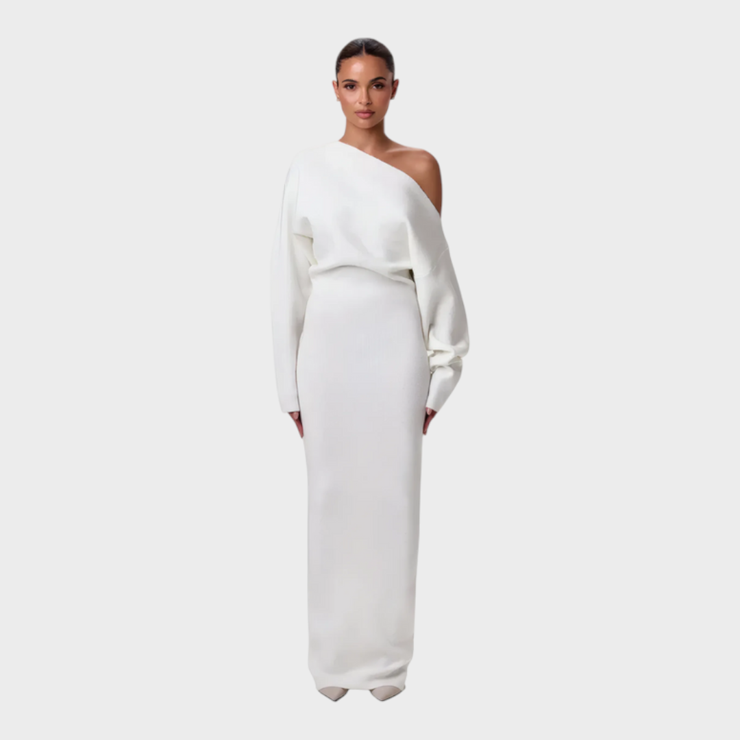 Hillary | Knit Off-Shoulder Maxi