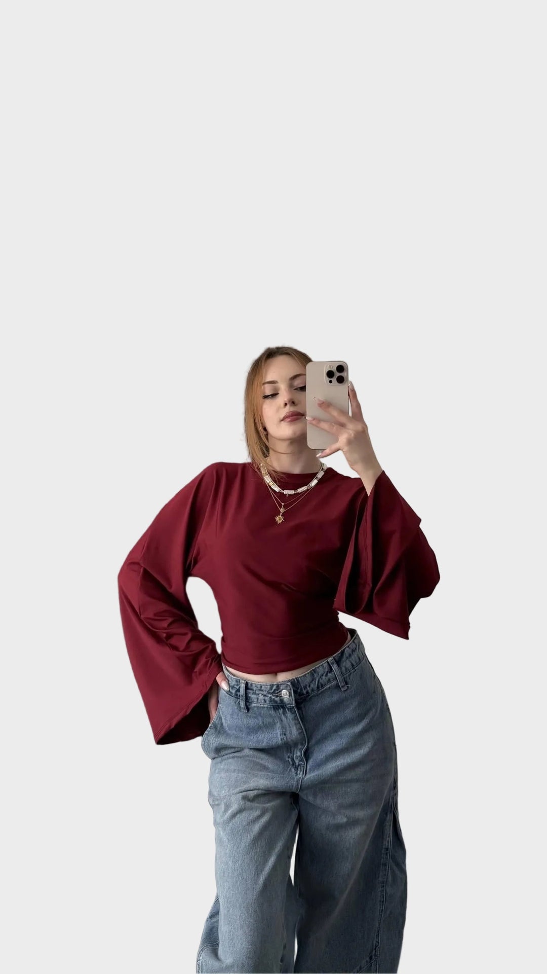 Rivia | Snatched Top in Burgundy